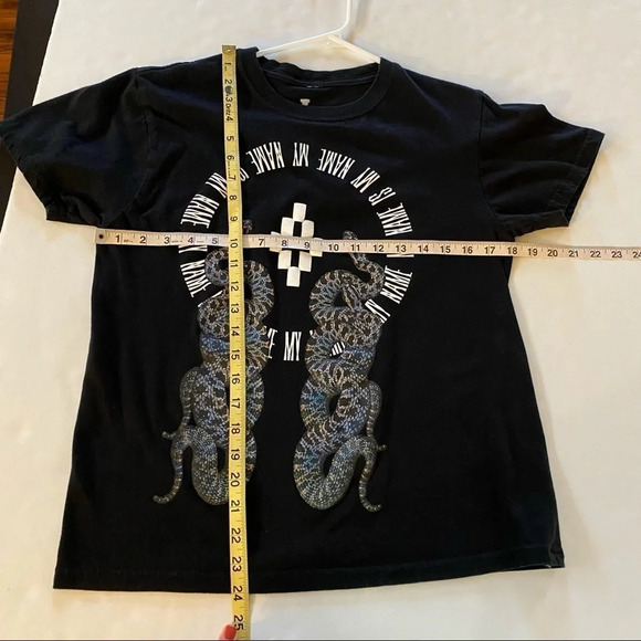 Marcelo Burlon County Of Milan Tshirt x Pusha TMnimn My Name Is Snake Tee Medium - Picture 8 of 11